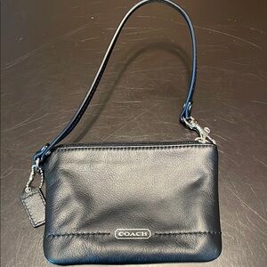 Coach Black Leather Wristlet